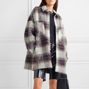 IRO Minsky Oversized Check Felt Jacket
